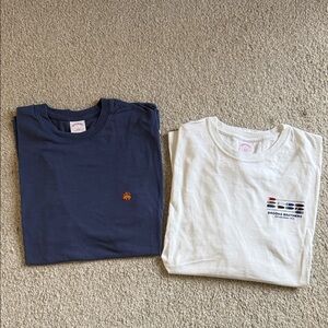 Brooks Brothers men’s  Navy (short sleeve) and White (long sleeve) Tees